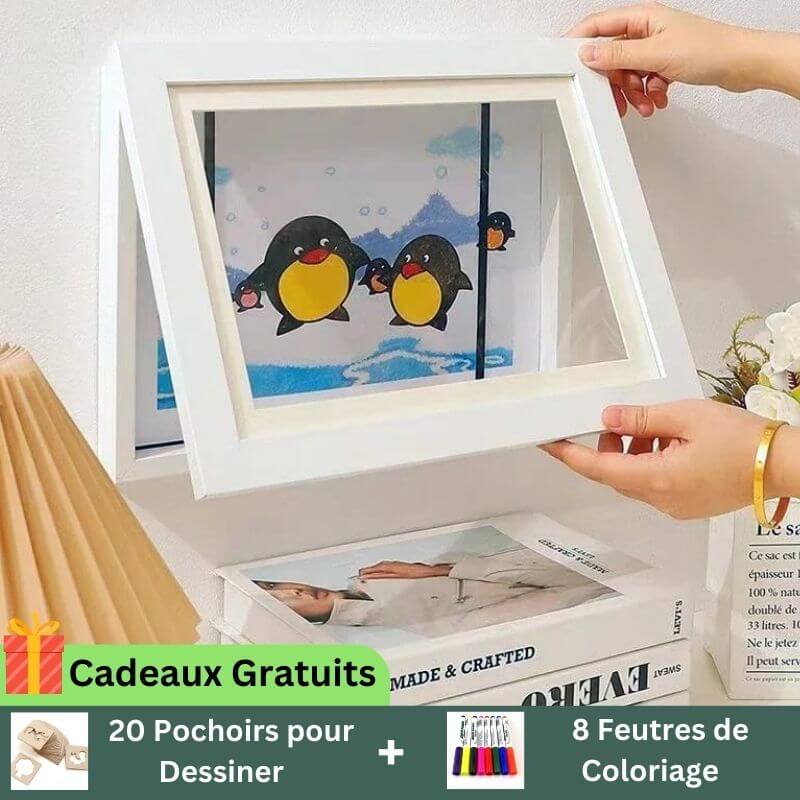 cadre dessin enfant blanc chambre