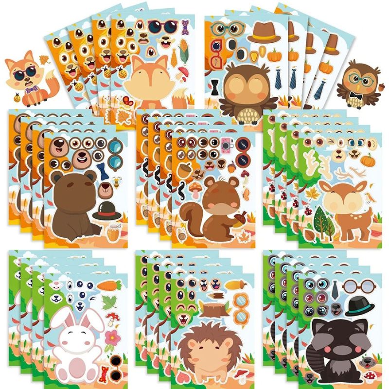 gommettes pack 32 animaux foret
