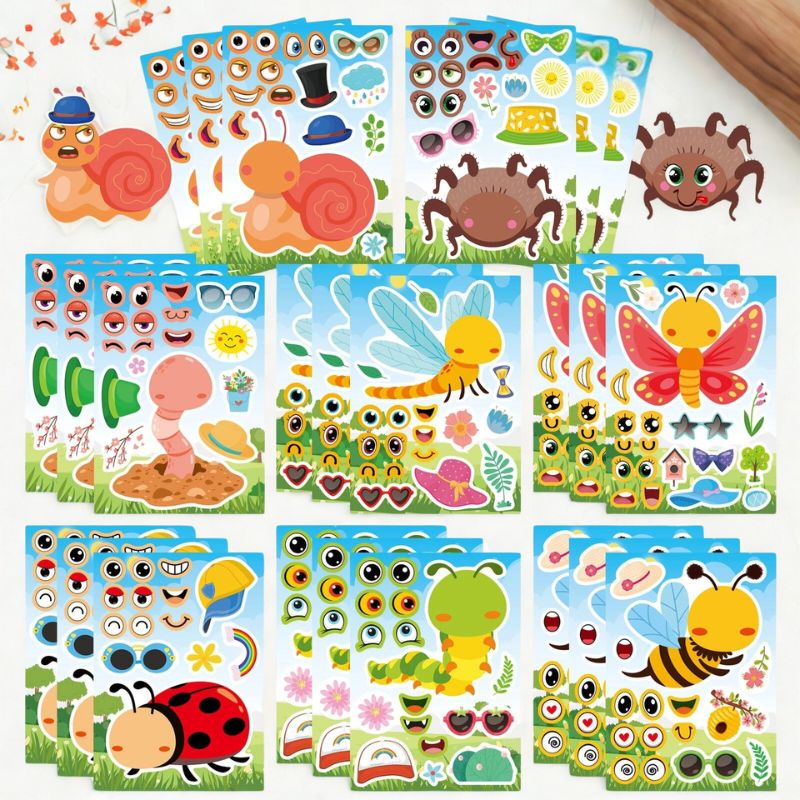 gommettes pack 32 insectes