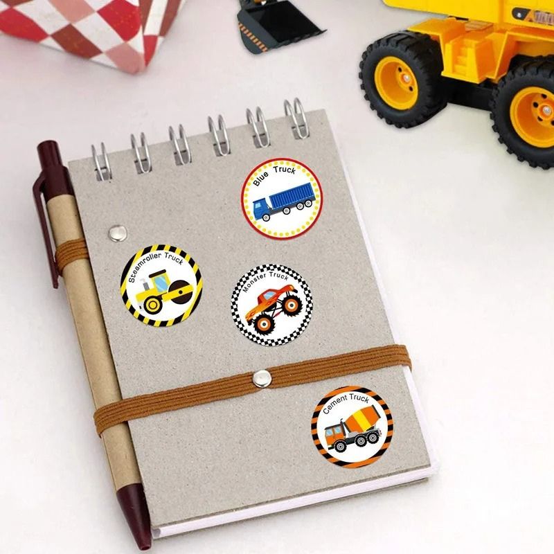 gommettes utilisation sur cahier et stylo