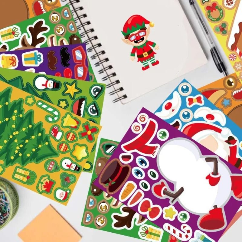 pack 6 feuilles gommette