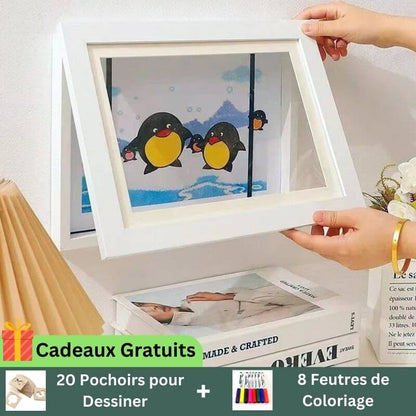 cadre dessin enfant blanc chambre