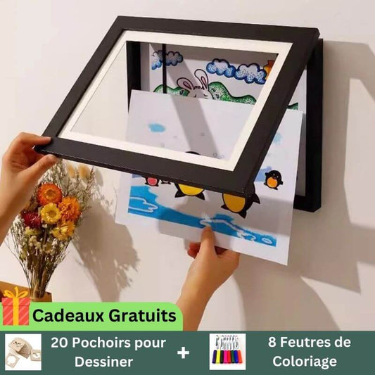 cadre dessin enfant noir decoration