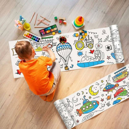 coloriage geant crayons feutres peinture