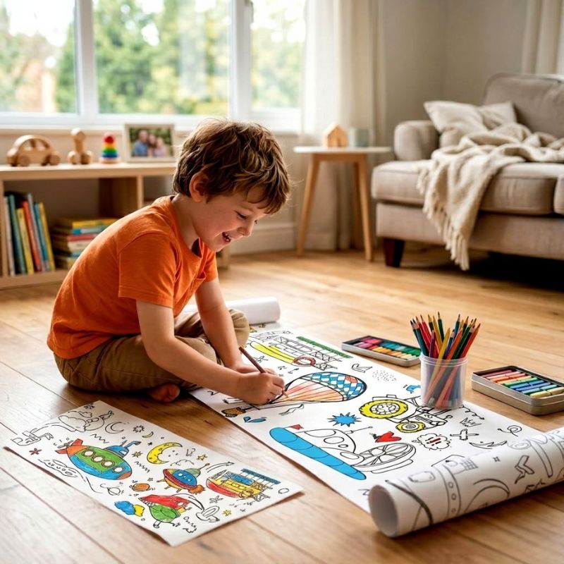 coloriage geant feuille predecoupee