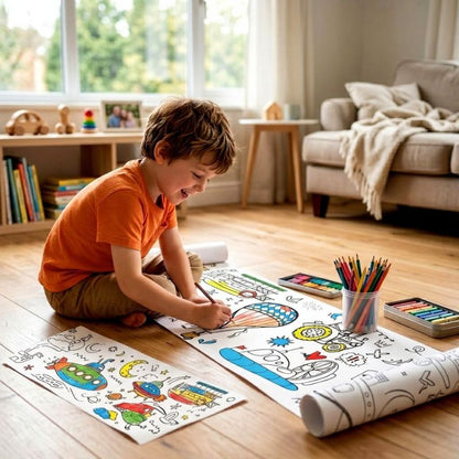 coloriage geant feuille predecoupee