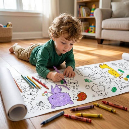 enfant coloriage geant allonge