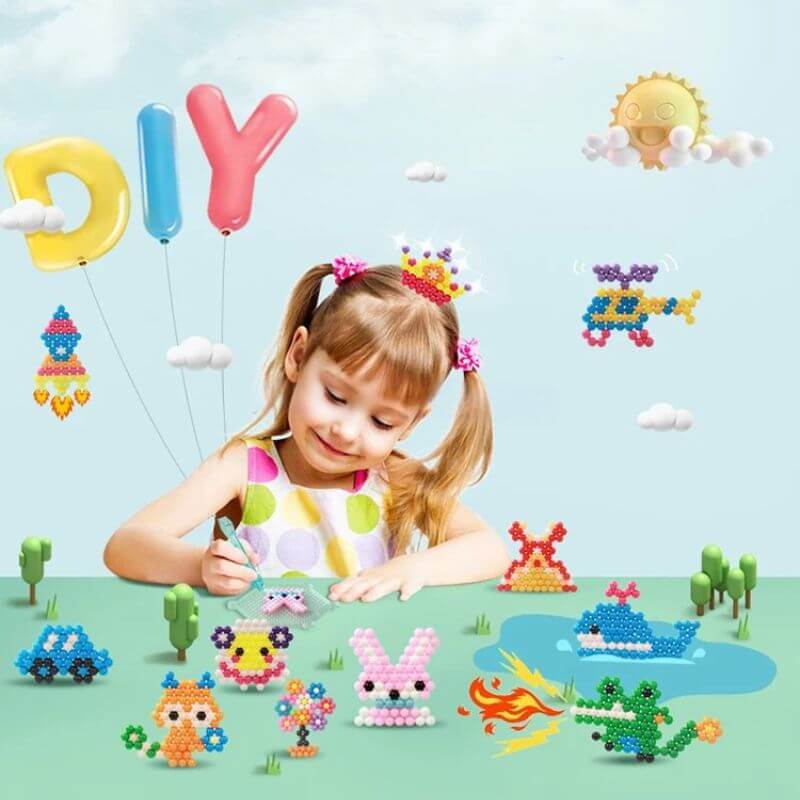 enfant jeu creatif perles a repasser