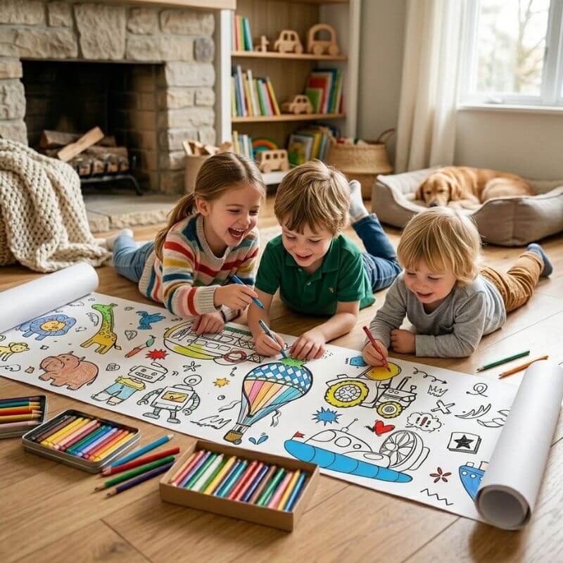 enfants coloriage geant activite creative