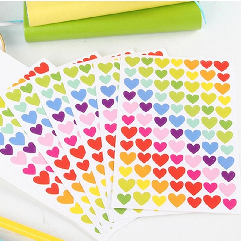gommette ronde coeur pochette loisir creatif