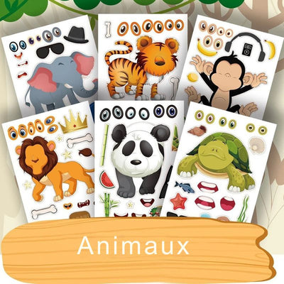 gommettes pack 6 animaux foret