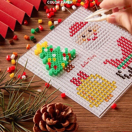 perles a repasser papier et pince noel