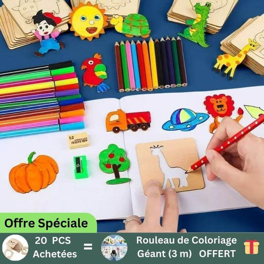 pochoir pour dessiner 20pcs jeu educatif cadeau