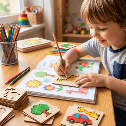 pochoir pour dessiner enfant activite creative