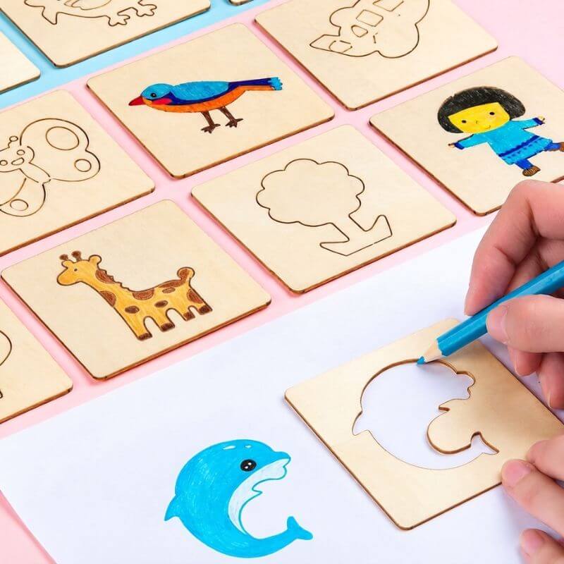 pochoir pour dessiner loisir creatif enfant
