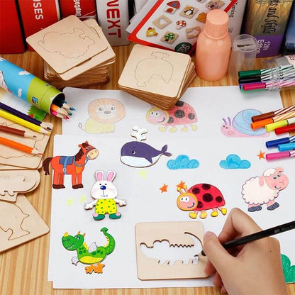 pochoir pour dessiner motricite fine enfant