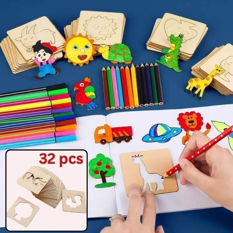 set pochoir pour dessiner